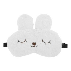 Soft Cartoon Rabbit Sleep Mask for Travel for Rest White